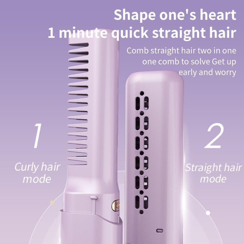 Beakey Cordless Hair Straightener 30s Fast Heating with LCD Display-Purple