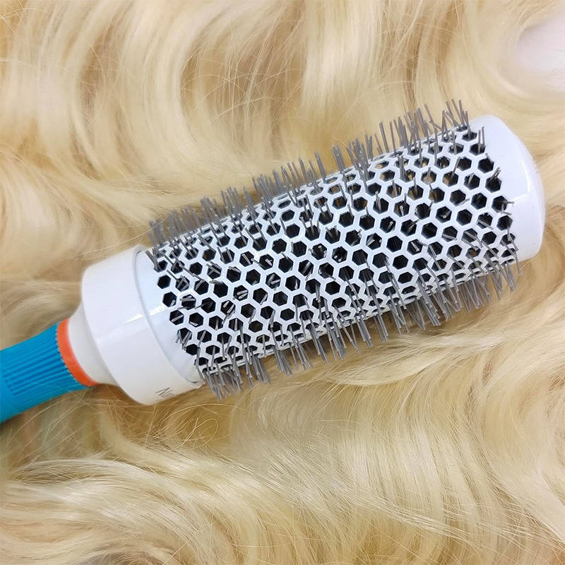 Beakey Round Brush for Blow Drying Ceramic and Ionic Nano Thermal Barrel Tech Brush for Sleek Styling