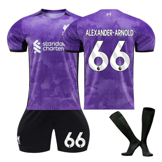 Beakey Liverpool Second Away Jersey ALEXANDER-ARNOLD #66 Soccer Jersey Kids Adult 3-Pieces Jersey Kits