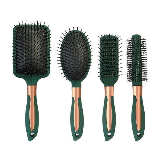 Beakey 4 Pcs Hair Brush Gifts Set for Women Detangling Hairbrush Flexible Soft Pin Bristles for Long Thick Curly Hair-139Green