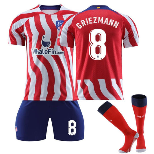 Beakey GRIEZMANN #8 Madrid Home Jersey 2022/23 Soccer Jersey Kit Football T-shirt Set For Adult Kids