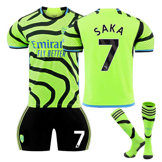 Beakey Arsenal F.C. Home Jersey SAKA #7 Soccer Jersey Kids Adult 3Pcs Jersey Kits
