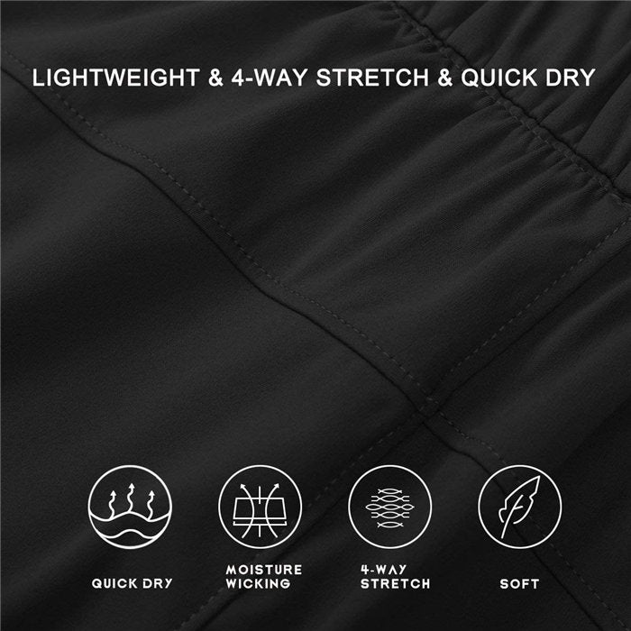 Beakey Women's Yoga Lounge Lace-up Shorts Comfy Casual Shorts With Pockets-Black-2022