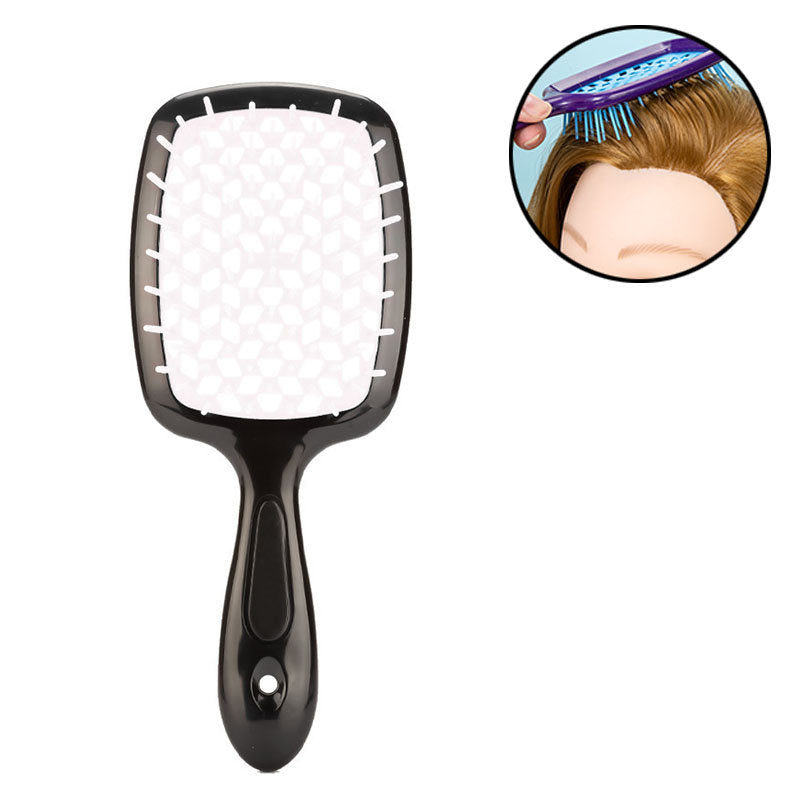 Beakey Massage Hair Brush Wet & Dry Vented Detangling for All Hair Types-WhiteBlack