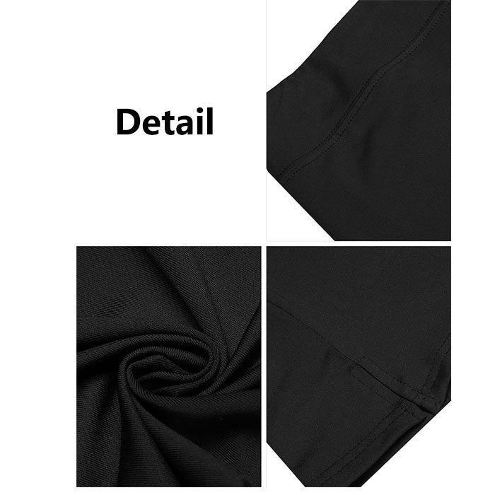 Beakey Women's Active Pure Color Wild Lightweight Skirt For Tennis Golf Sports-Black-DL0182