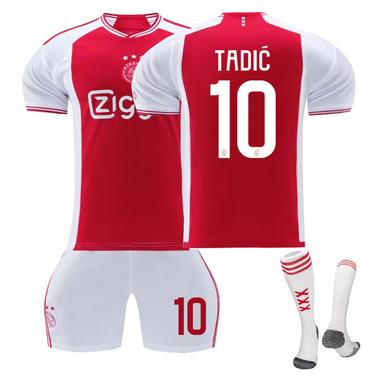 Beakey Ajax Home Jersey TADIC #10 Soccer Jersey Kids Adult 3-Pieces Jersey Kits