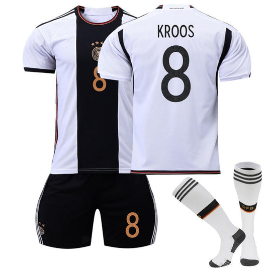 Beakey KROOS #8 Germany Home Jersey 2022/23 Soccer Jersey Kit Football T-shirt Set For Adult Kids