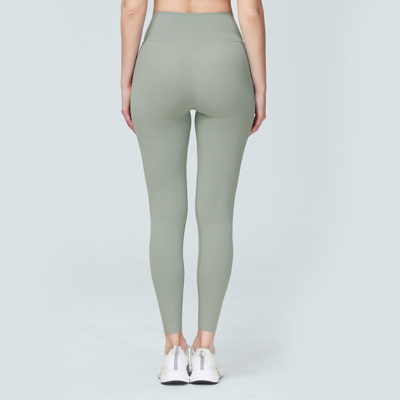 Beakey Womens Yoga Pants Breathable Naked Feeling Fitness Leggings-Green