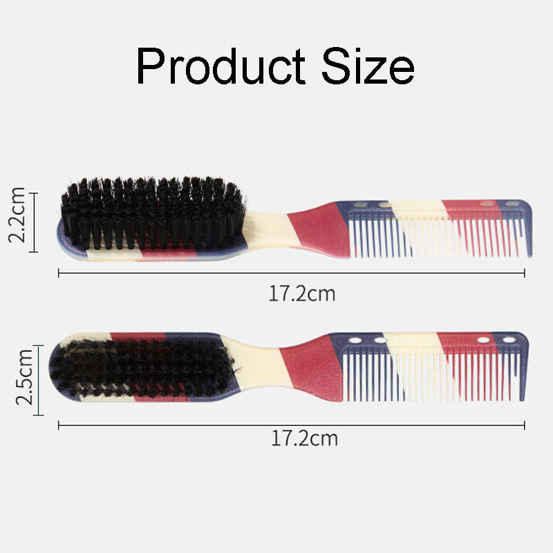 Beakey 2 in 1 Hair Brush Comb Dual Heads Hairdressing Tools for Men-StripeA