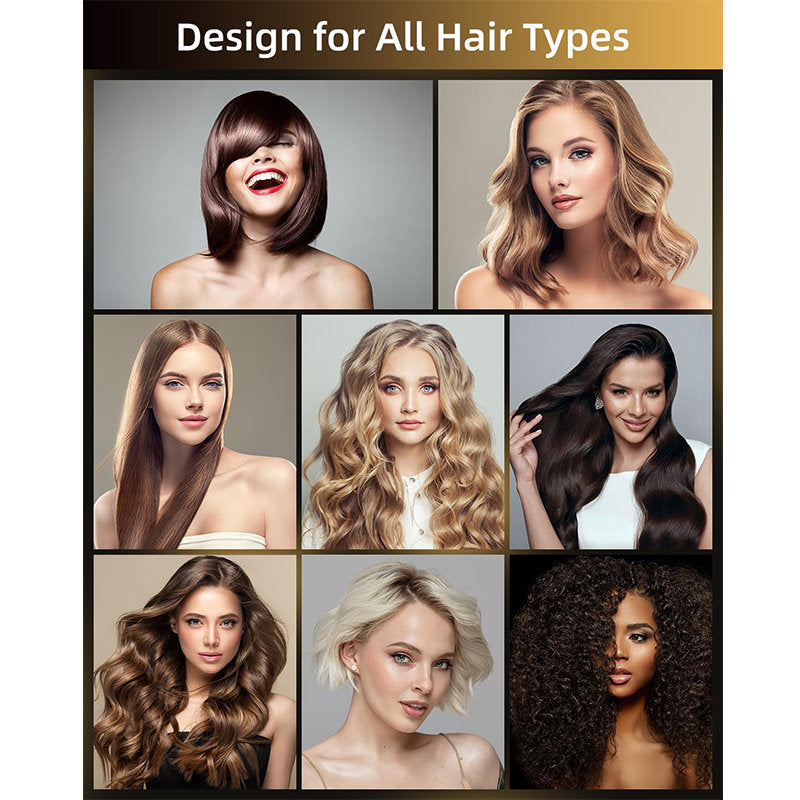 Beakey Blow Dryer Brush 1000W Adjustable Temps & Speed Anti Frizz-Gold