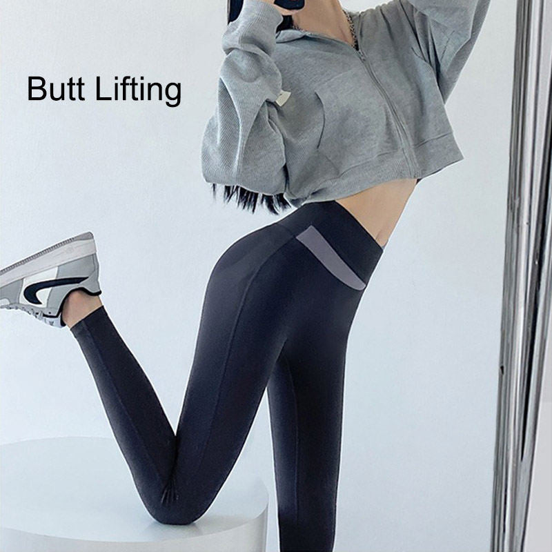 Beakey Womens Legging Cross High Waist Butt Lifting Yoga Pants for Spring-BlueGrey