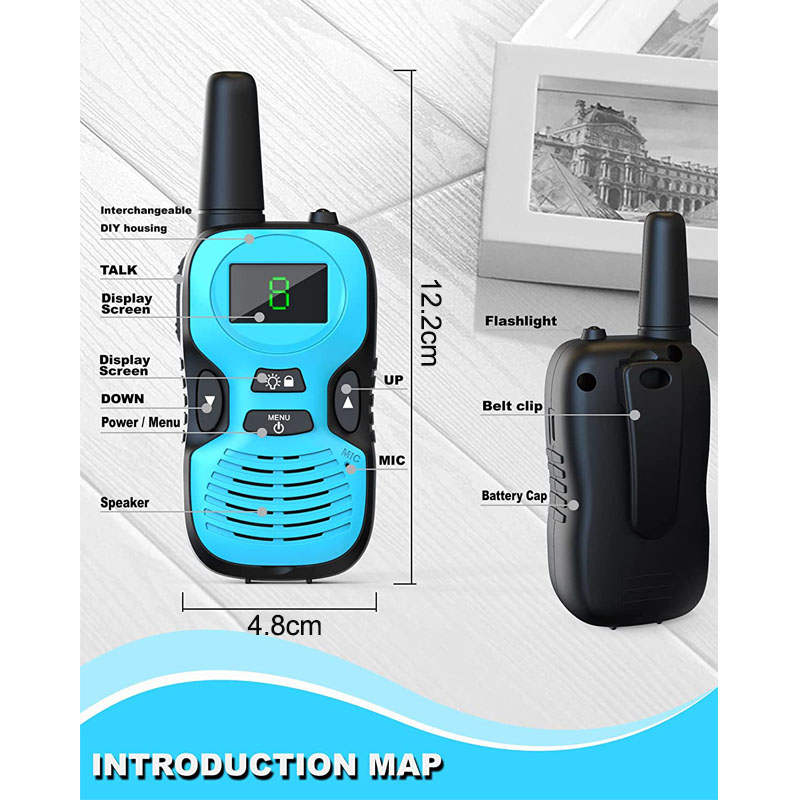 Beakey 3 Pcs Kids Walkie Talkies Rechargeable Long Range Camping Toys