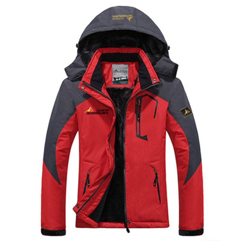 Beakey Womens Winter Coat Fleece Lined Waterproof Snow Ski Jacket Hooded-Red