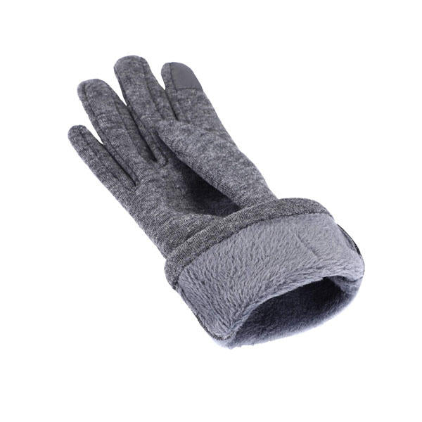 Beakey 3 Pairs Women Winter Gloves Warm Touchscreen Windproof Gloves-BlackGrayWine Red