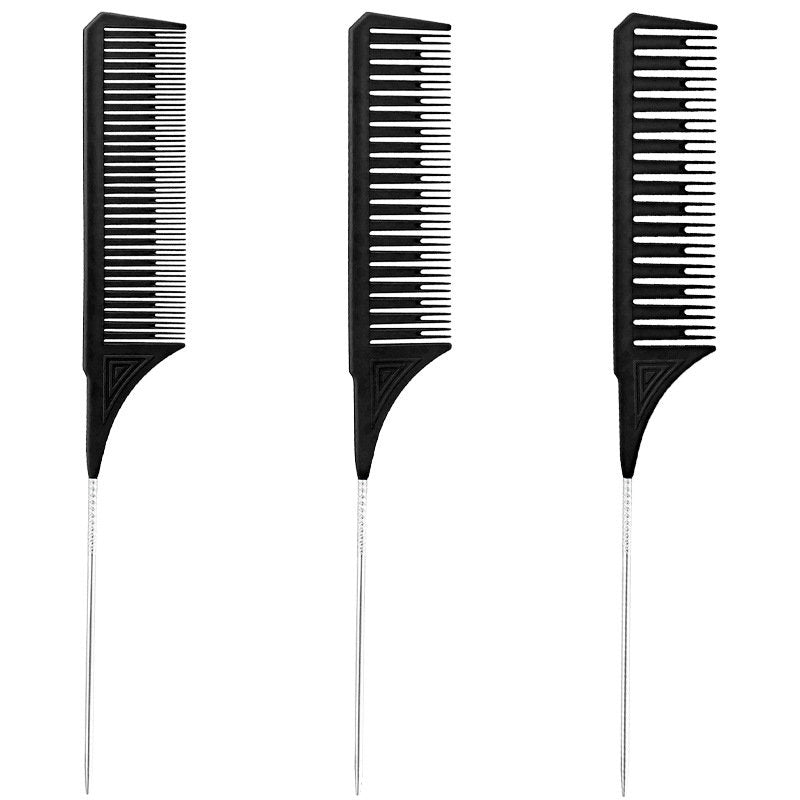 Beakey 3 Pcs Highlighting Combs 3 Sizes with Rat Tail Perfect for Salon-Set1