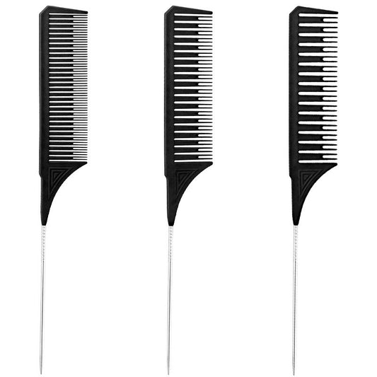 Beakey 3 Pcs Highlighting Combs 3 Sizes with Rat Tail Perfect for Salon-Set1
