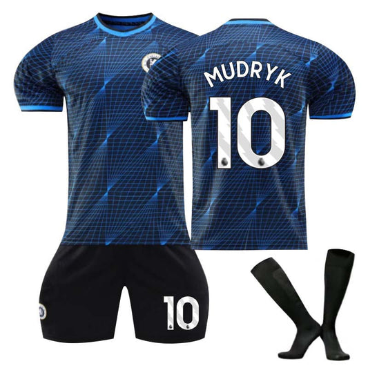 Beakey Chelsea Away Jersey MUDRYK #10 Soccer Jersey Kids Adult 3-Pieces Jersey Kits