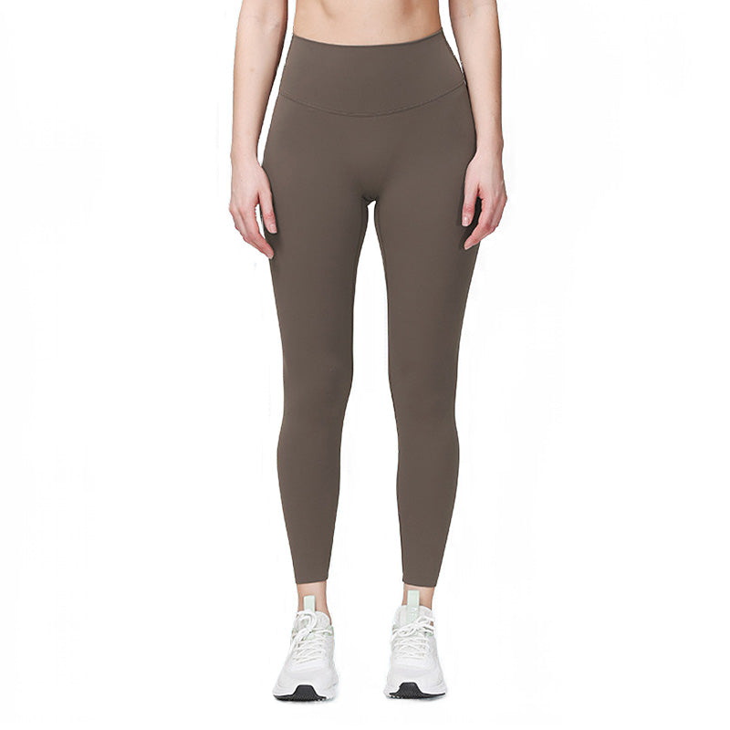 Beakey Womens Yoga Pants Breathable Naked Feeling Fitness Leggings-Walnut