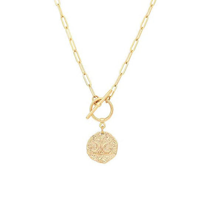 Beakey Simple Cute Long Pendant Necklace Oval Link Choker Double Layer Jewery-Stars And Moon1-GL-0023A