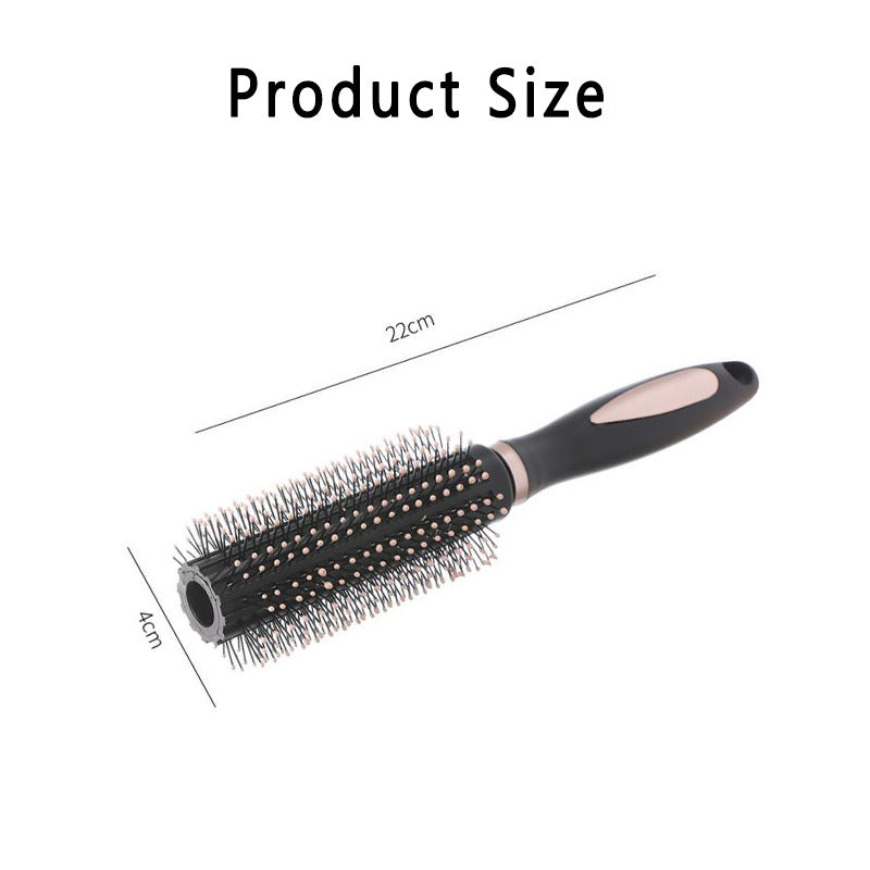 Beakey Round Anti-Static Hair Brushes Nylon Bristle Pins Massage Brush Blow Dry Detangle Hairbrush Comb