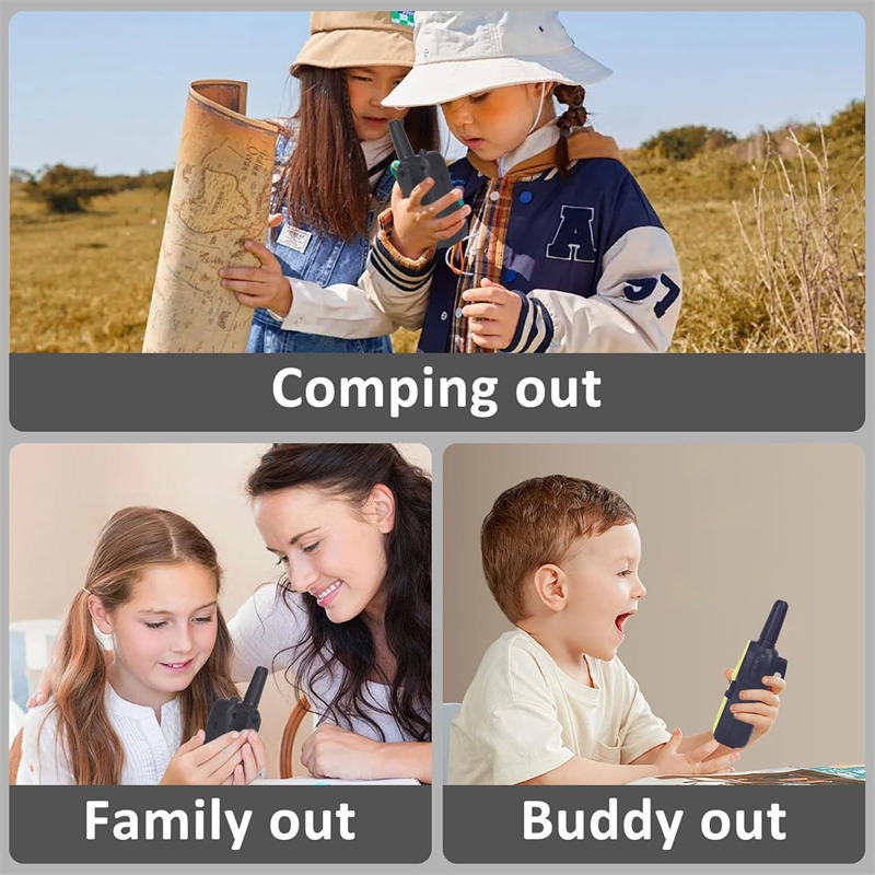 Beakey 3 Pcs Walkie Talkies for Long Distance 10 Channel Built-in Flashlight for Kids T4913-A