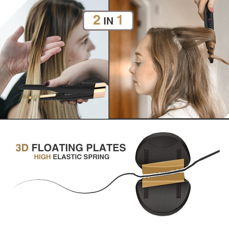 Beakey Portable Hair Straightener Curler Auto Power off for Short Hair/Bangs