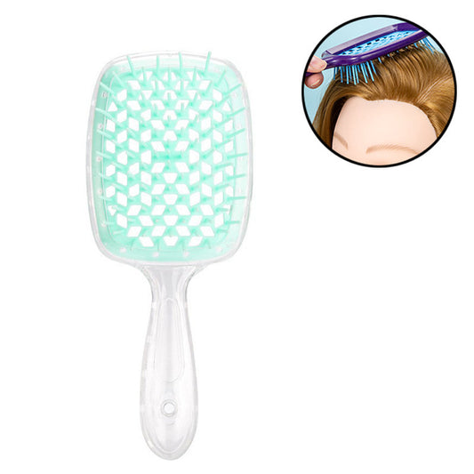 Beakey Massage Hair Brush Wet & Dry Vented Detangling for All Hair Types-GreenClear
