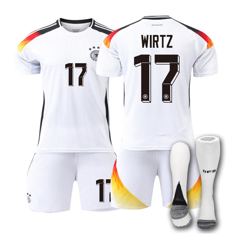 Beakey WIRTZ #17 Germany Home Jersey Soccer Jersey Kit Football T-shirt Set for Adult Kids