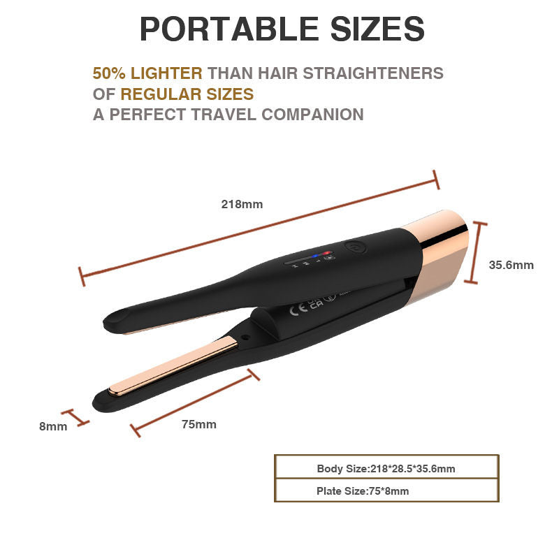 Beakey Portable Hair Straightener Curler Auto Power off for Short Hair/Bangs
