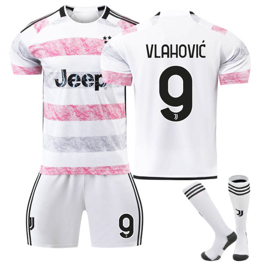 Beakey Juventus Away Jersey VLAHOVIC #9 Soccer Jersey Kids Adult 3-Pieces Jersey Kits