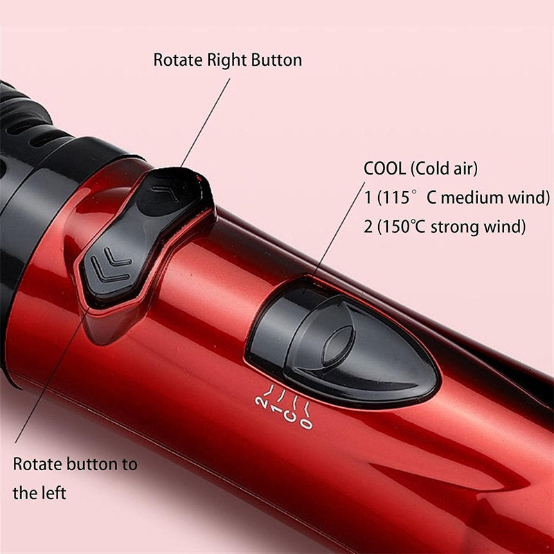 Beakey 3 in 1 Hot Air Styler 3 Gear Temperature Negative Ion Hair Dryer-Red