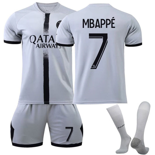 Beakey MBAPPE #7 Paris F.C Away Jersey 2022/23 Soccer Jersey Kit Football T-shirt Set For Adult Kids