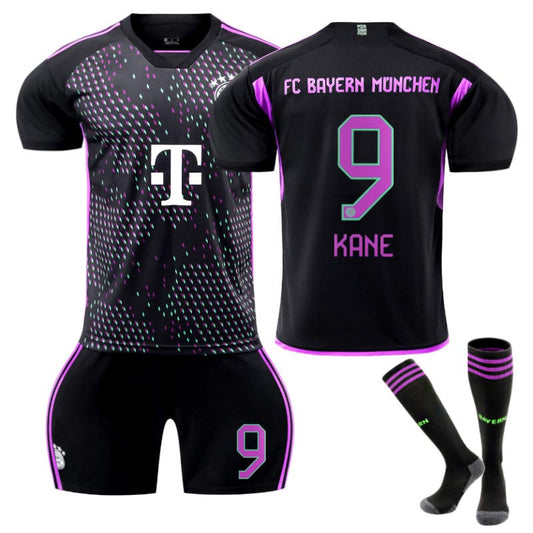 Beakey Bayern Away Jersey KANE #9 Soccer Jersey Kids Adult 3-Pieces Jersey Kits