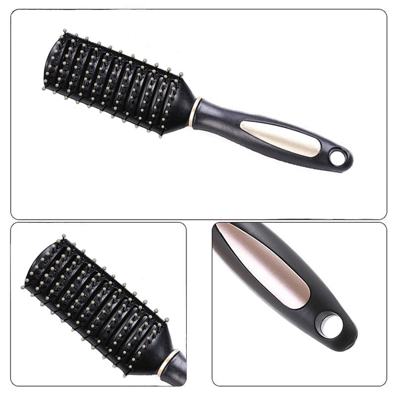 Beakey Wavy Comb Antistatic Hair Brush Ribs Pins Massage Brush for All Hair Types for Adults and Children