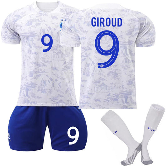 Beakey France National Team Away Jersey 2022-23 GIROUD #9 Soccer Jersey for Kids Adult