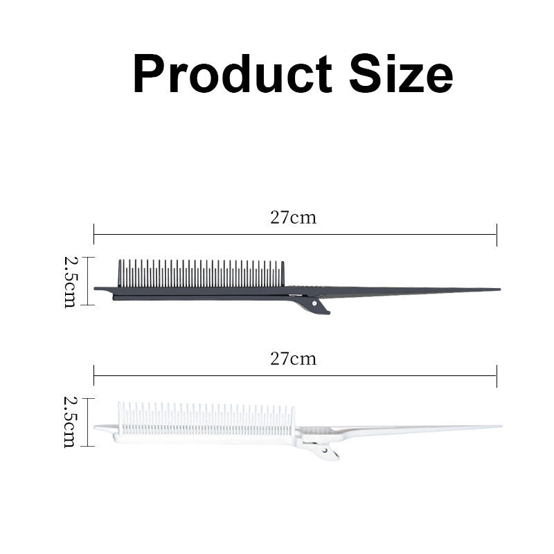 Beakey 2 Pcs Highlight Clip Comb Rat Tail Teasing Comb for Hair Coloring