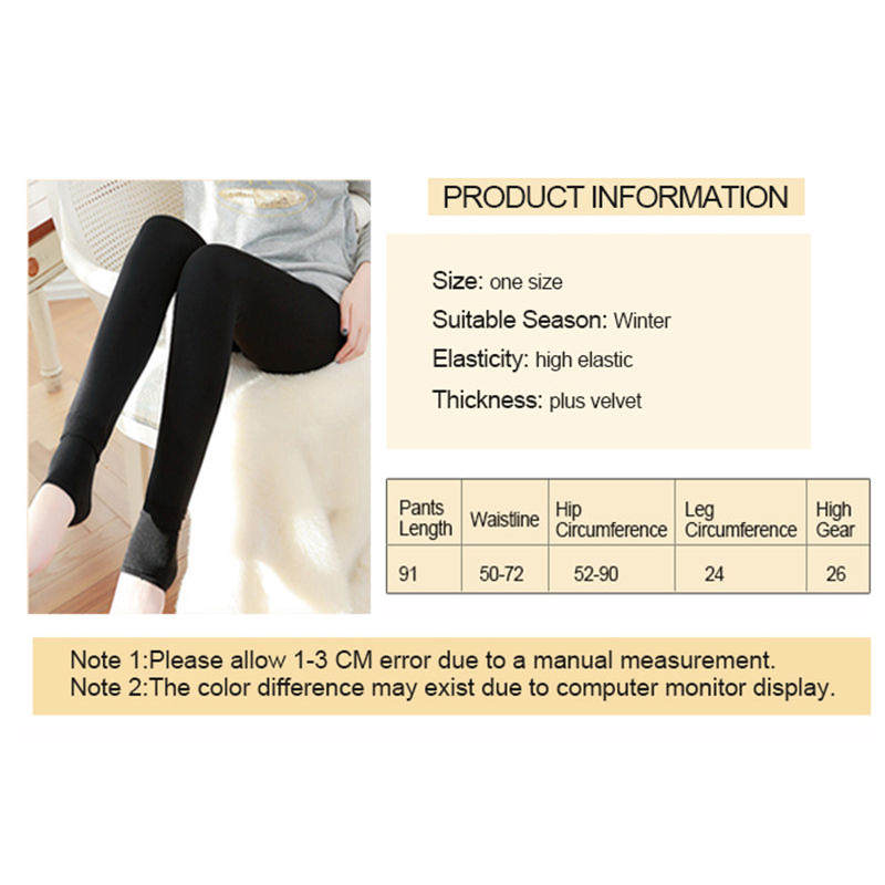 Beakey Winter Warm Fleece Lined Elastic Leggings Pants for Women-Purple