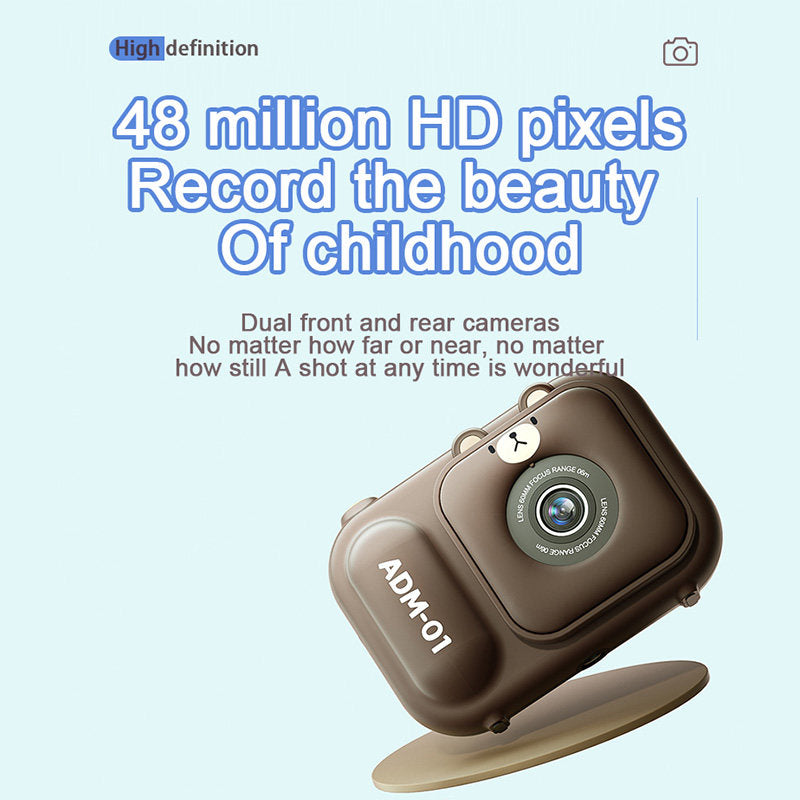 Beakey Kids Selfie Camera Digital Video with Silicone Cover for 3-8 Year-Blue