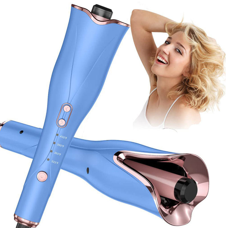 Beakey Auto Hair Curler with 4 Temps & 3 Timer Settings for Hair Styling-Blue1