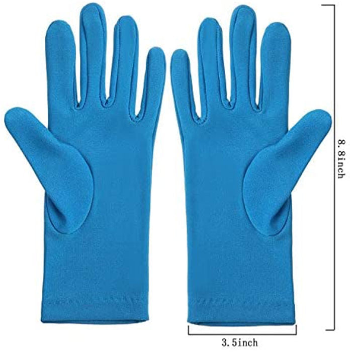 Beakey 13 Pairs Women Short Satin Gloves Wrist Length Gloves Gown Gloves Opera Gloves