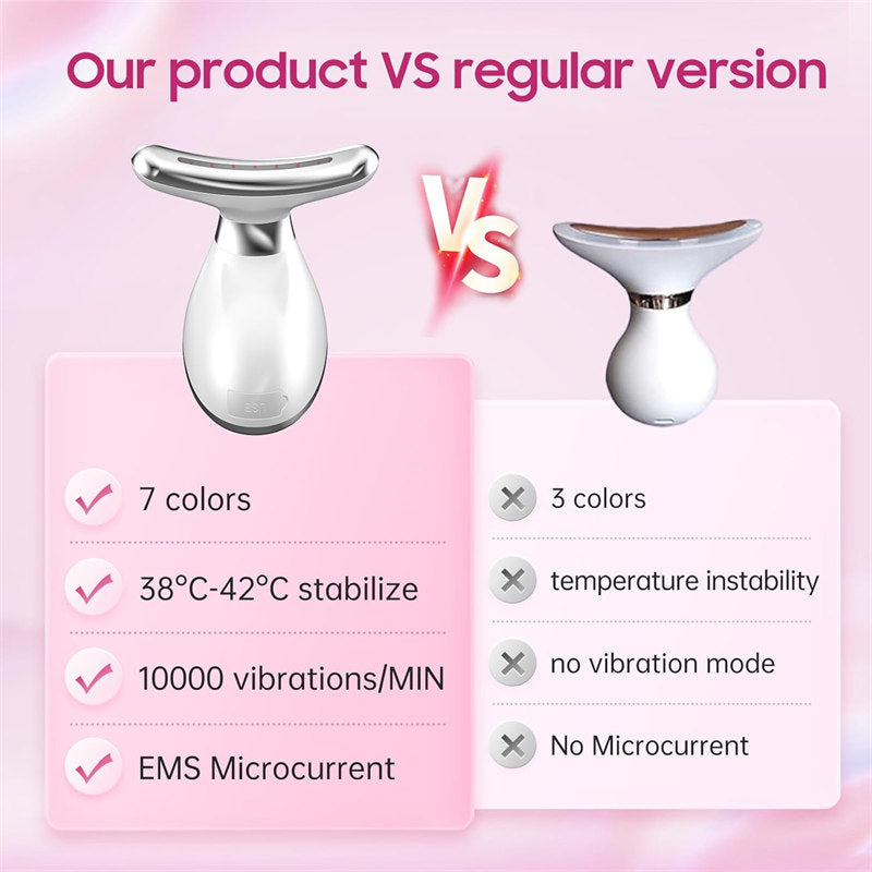 Beakey 7 in 1 Anti Wrinkles Facial Massager for Face and Neck with Stand for Skin Care Improve Firm Tightening and Smooth