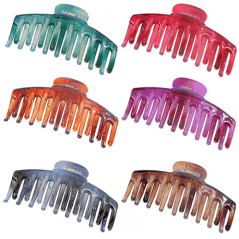 Beakey 6 Pcs Hair Claw Clips for Thick Hair Strong Hold Perfect for Women-A