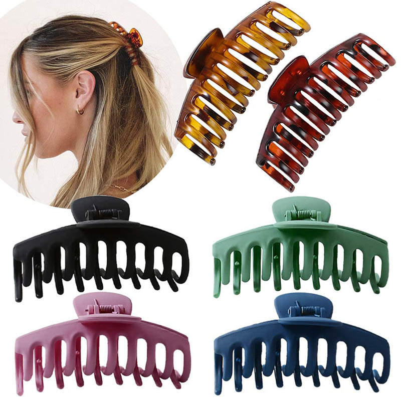 Beakey 6 Pcs Hair Claw Clips for Thick Hair Strong Hold Perfect for Women-D