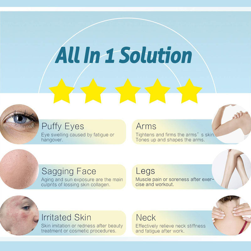 Beakey Ice Roller for Face Eyes Relief Puffiness Massager Roller-Red