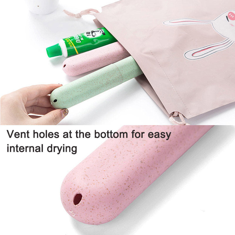 Beakey 4 Pack Travel Toothbrush Case Portable Storage Box for Travel-Mix Color