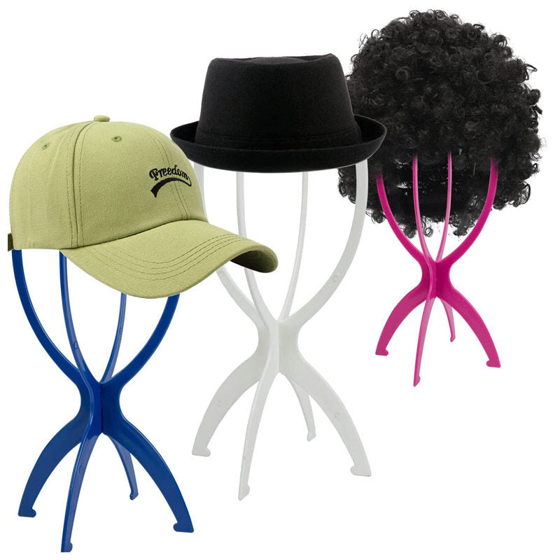 Beakey 4 Packs Portable Wig Head Stand for Women-Mix Color
