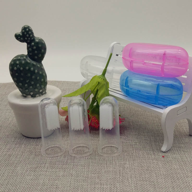 Beakey 3 Pcs Baby Finger Toothbrush for Training Teething and Oral Cleaning Massager