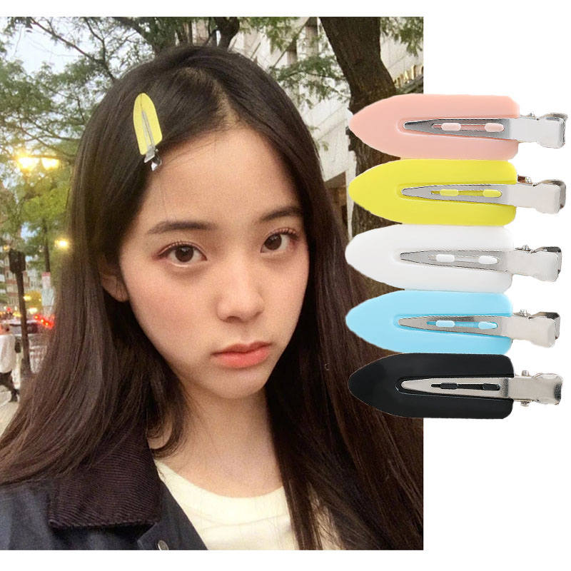Beakey 5Pcs No Bend Curl Clips Hair Clips Pin for Hairstyle Bangs Waves-Mix Color