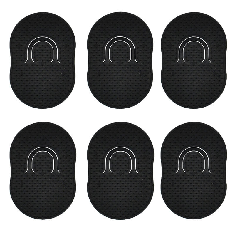 Beakey 6 Packs Pocket Palm Combs Portable Mini Scalp Massager Brush Comb-Black