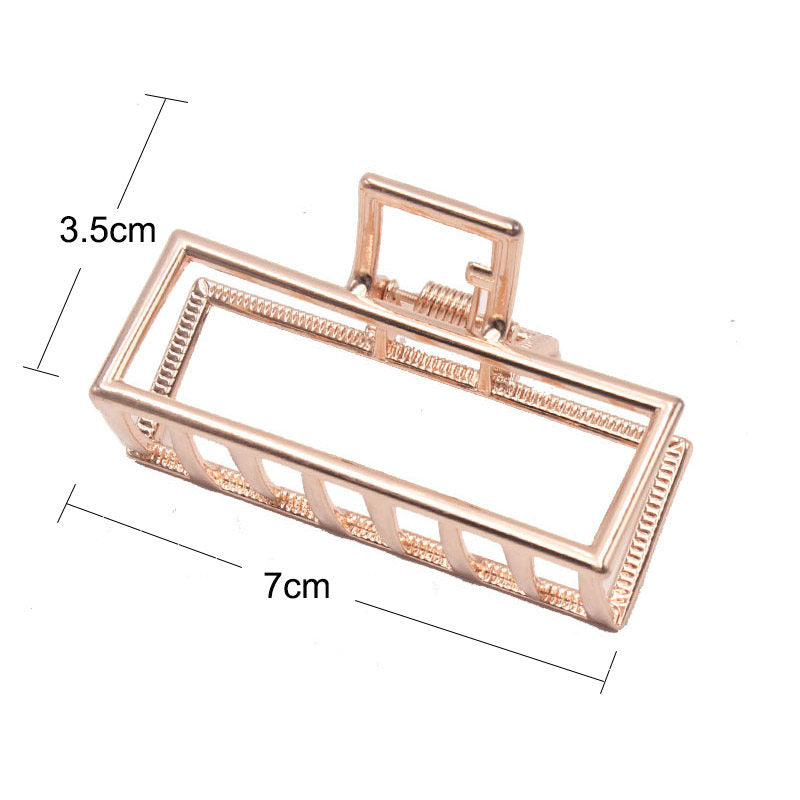 Beakey 4PCS Large Metal Hair Claw Clips Rectangle Hairpins for Women Thick Hair-B